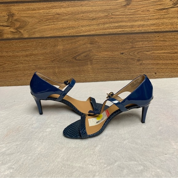 Calvin Klein blue strappy 3 inch heels shoes size 6 Lugina style NWOB - Picture 3 of 10